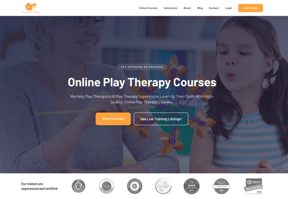 The rebuilt Play Therapy Toolbox website