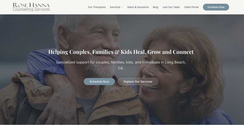 The rebuilt Rose Hanna website