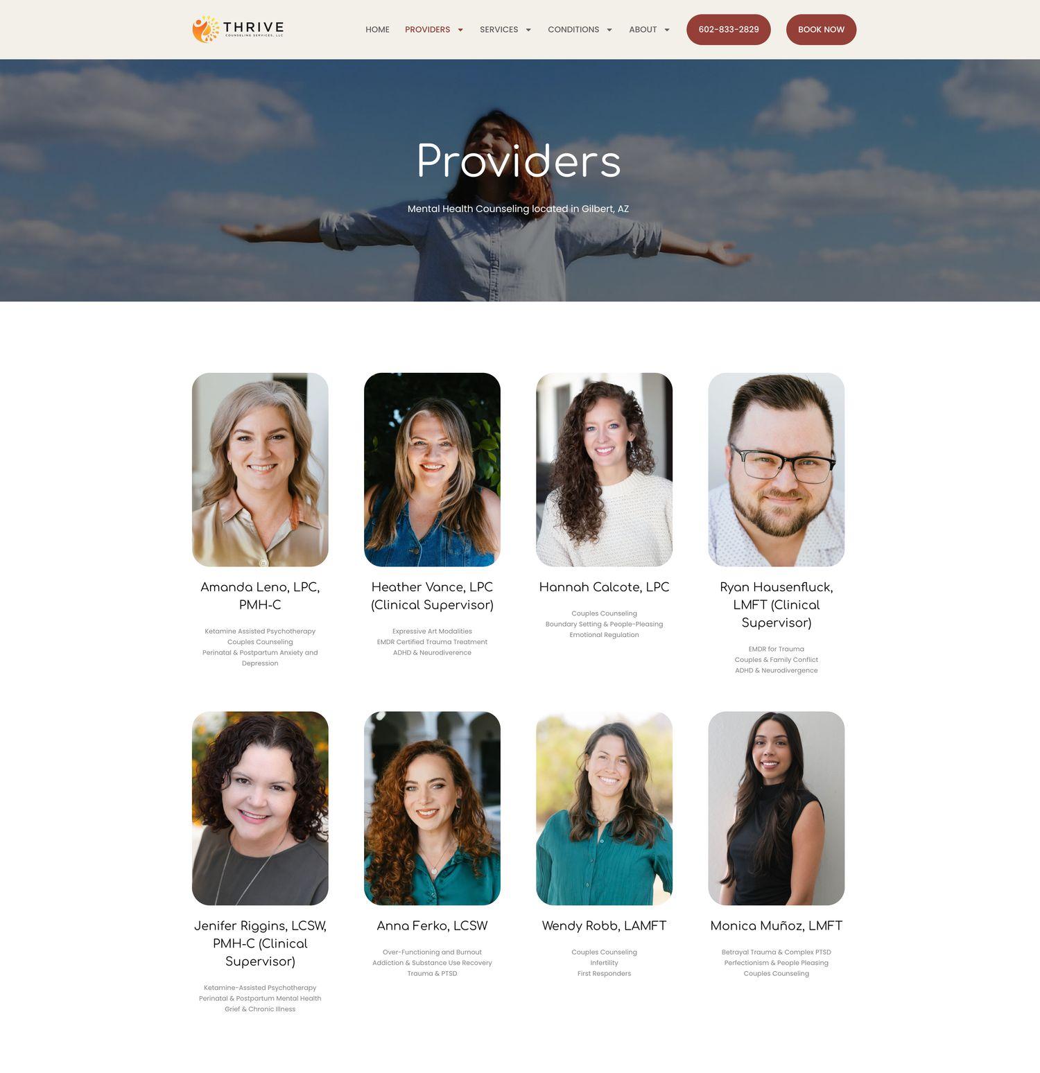 Previous Thrive providers page